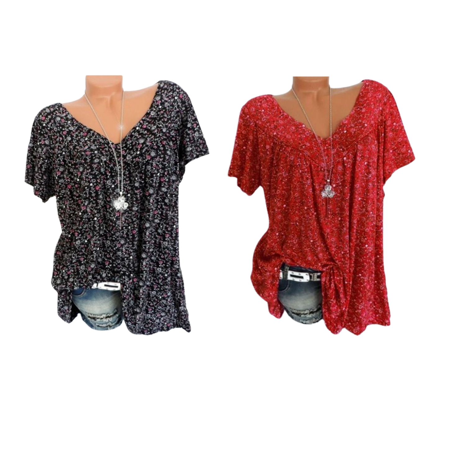 Moitié prix, seulement aujourd'hui 💥 Mode de printemps : manches courtes à imprimés