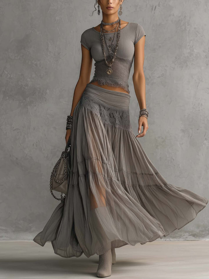 Elena | Ensemble Jupe Longue et Top