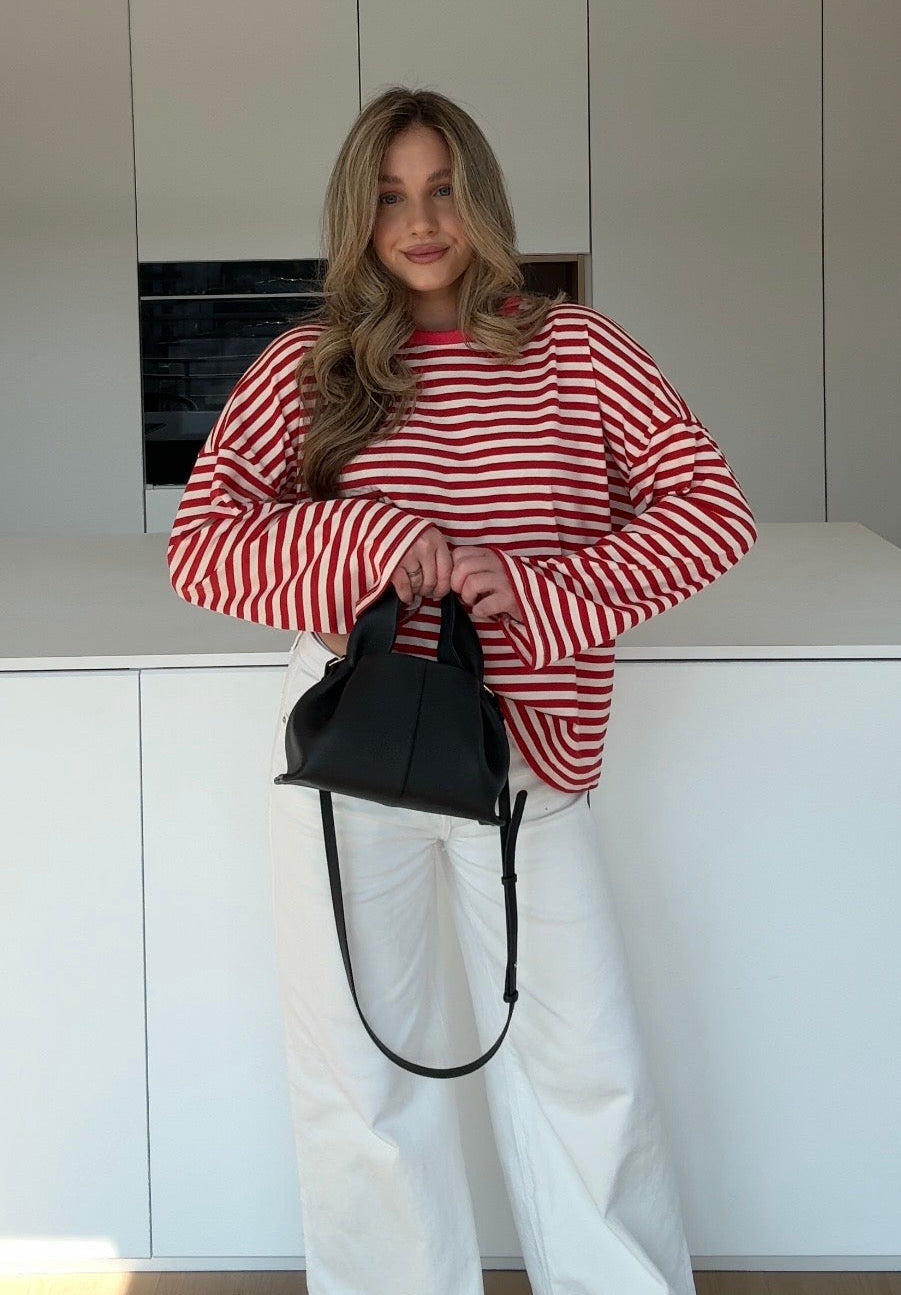 SOFT STRIPED LONGSLEEVE CHERRY