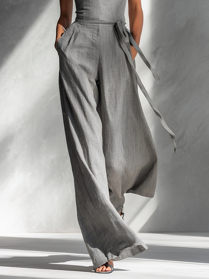 Charlotte - Combinaison Femme Minimaliste en Mélange de Lin