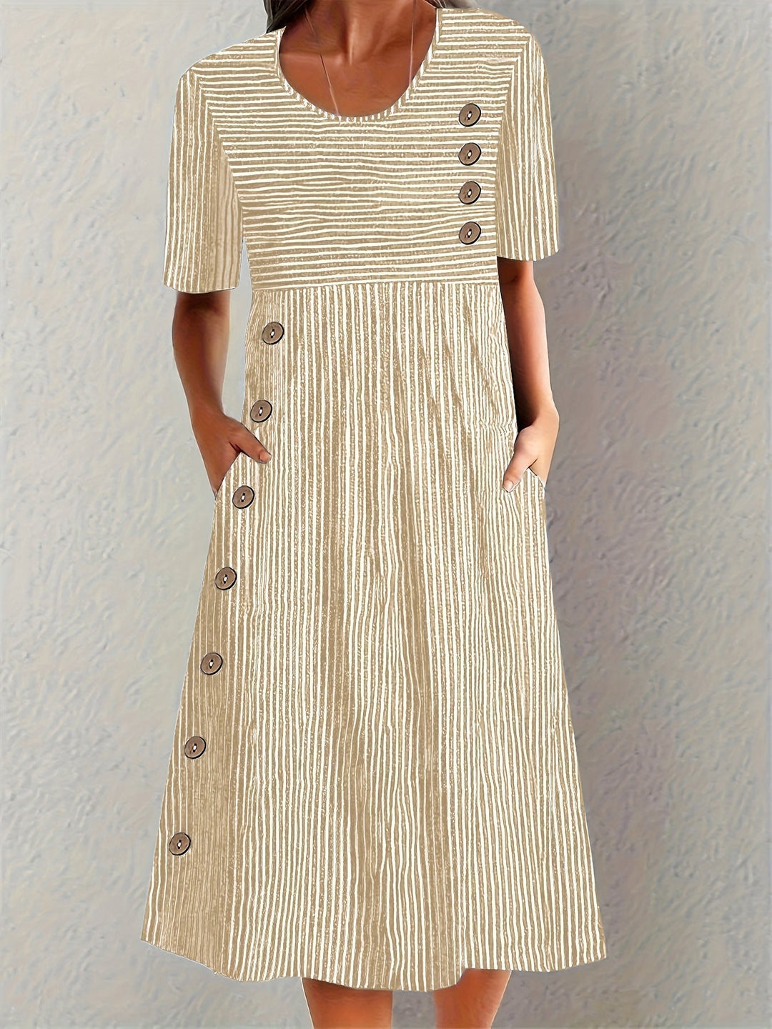 Marisol | Robe midi fluide à rayures