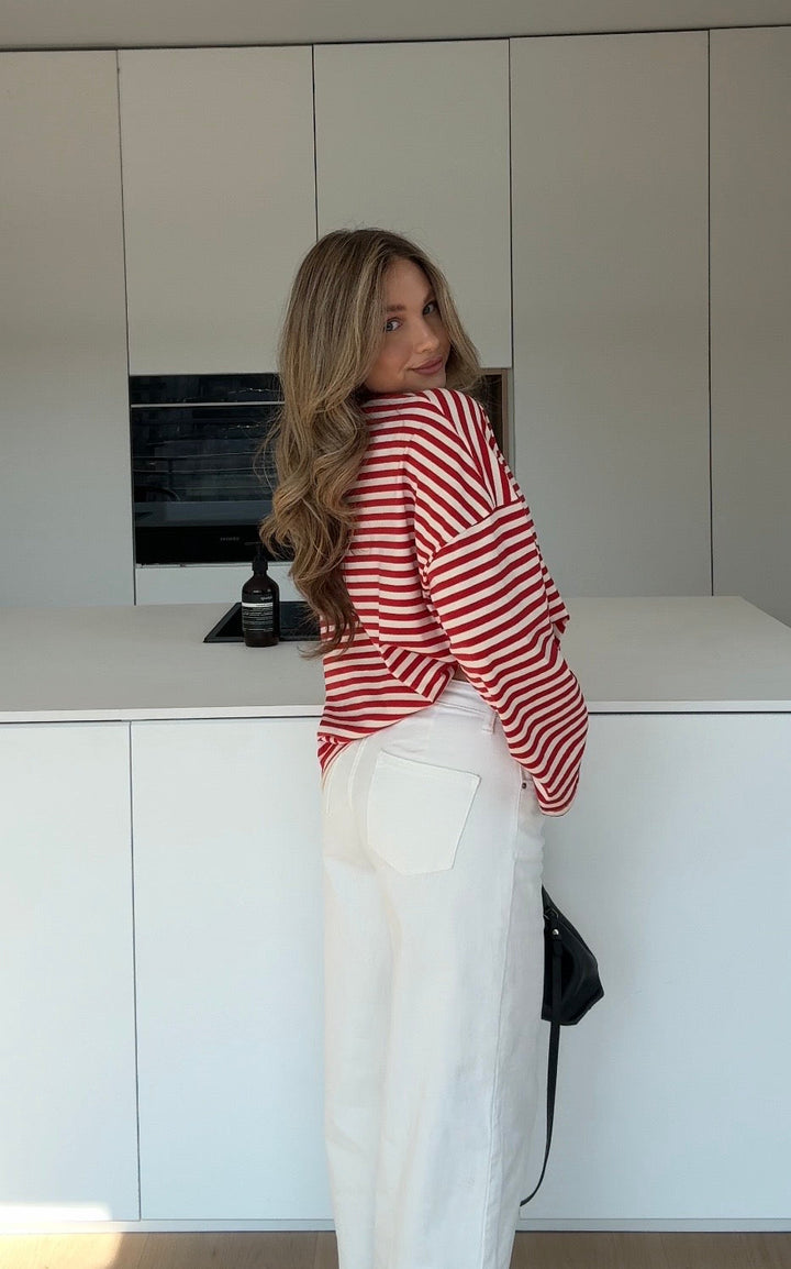 SOFT STRIPED LONGSLEEVE CHERRY