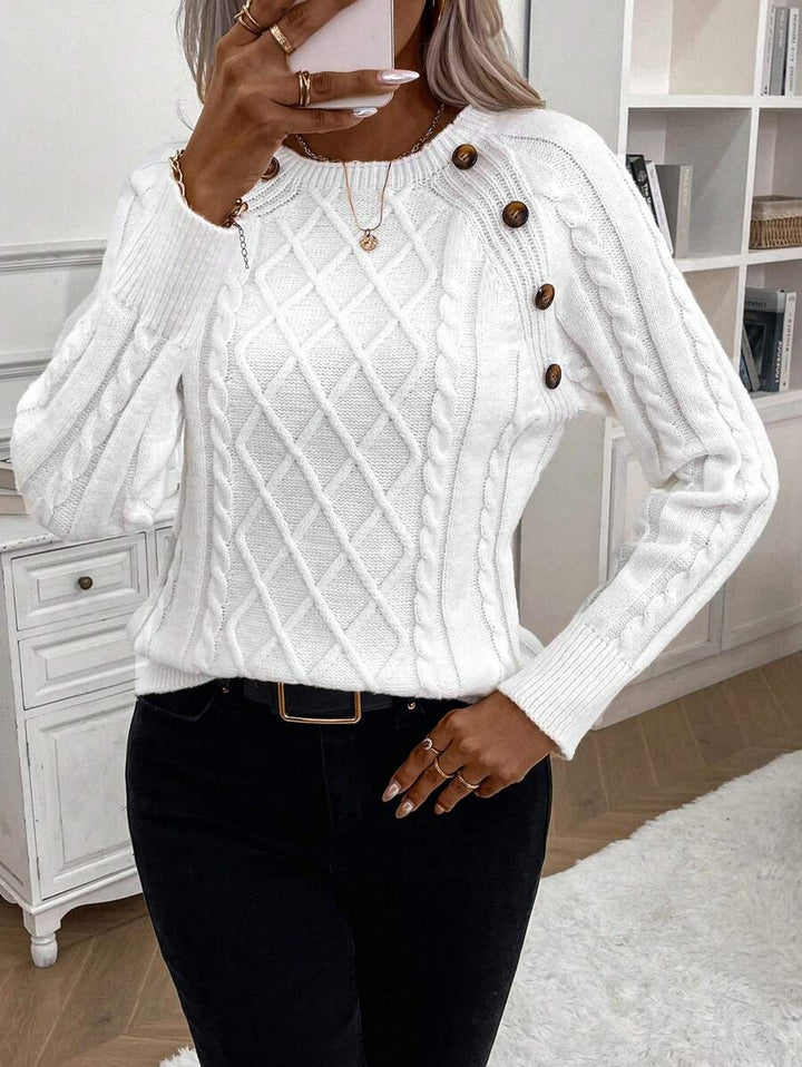 Catharina | Pull en Tricot à Détails Boutonnés