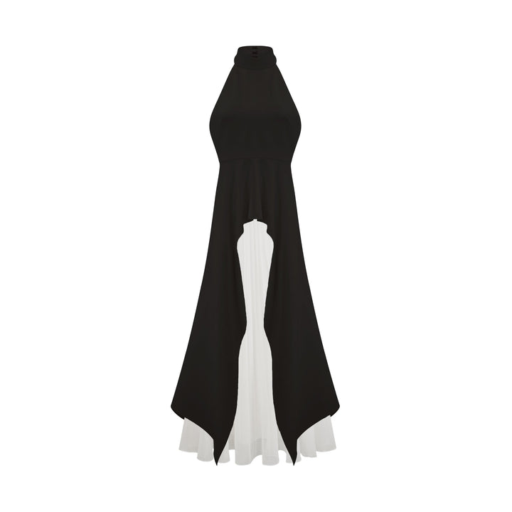Inés | Robe longue à plusieurs épaisseurs encolure licou