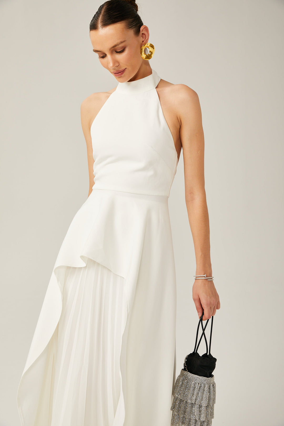 Inés | Robe longue à plusieurs épaisseurs encolure licou
