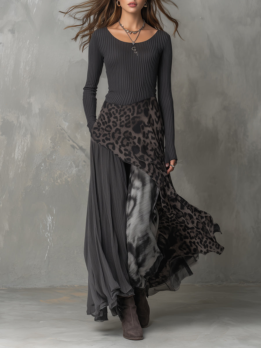 Bárbara | Robe maxi bohème à imprimé animal