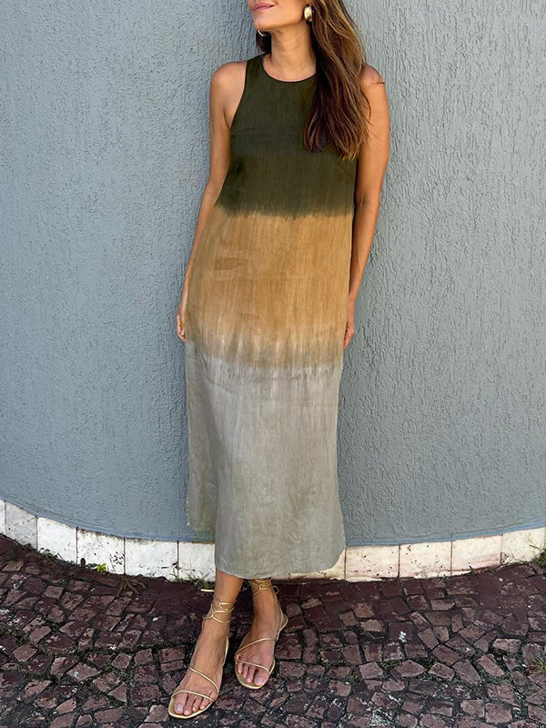 María | Robe maxi fluide à dégradé élégant