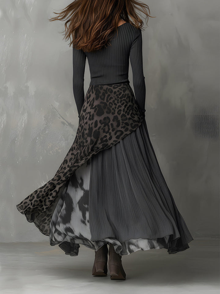 Bárbara | Robe maxi bohème à imprimé animal