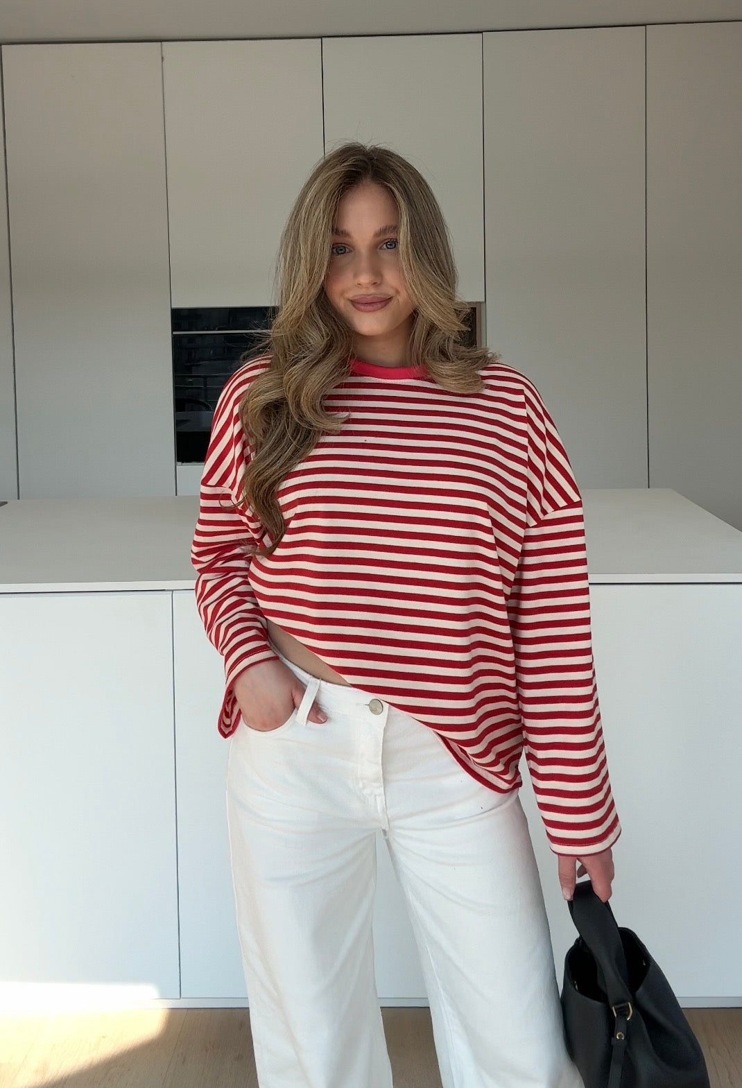 SOFT STRIPED LONGSLEEVE CHERRY