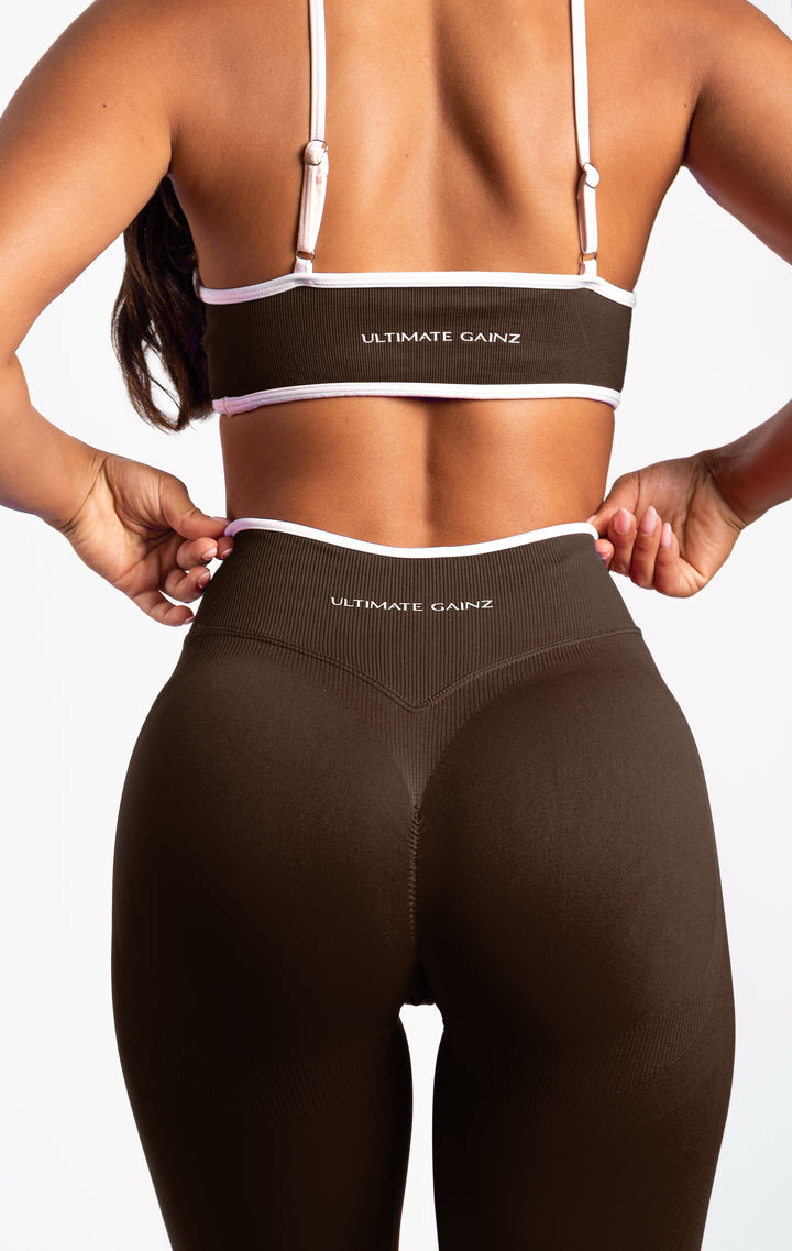 Ivy | Legging Sculptant Sans Couture – Marron