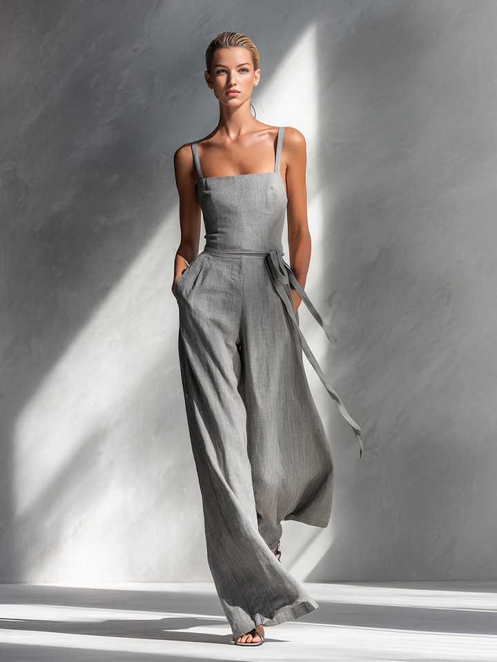Charlotte - Combinaison Femme Minimaliste en Mélange de Lin