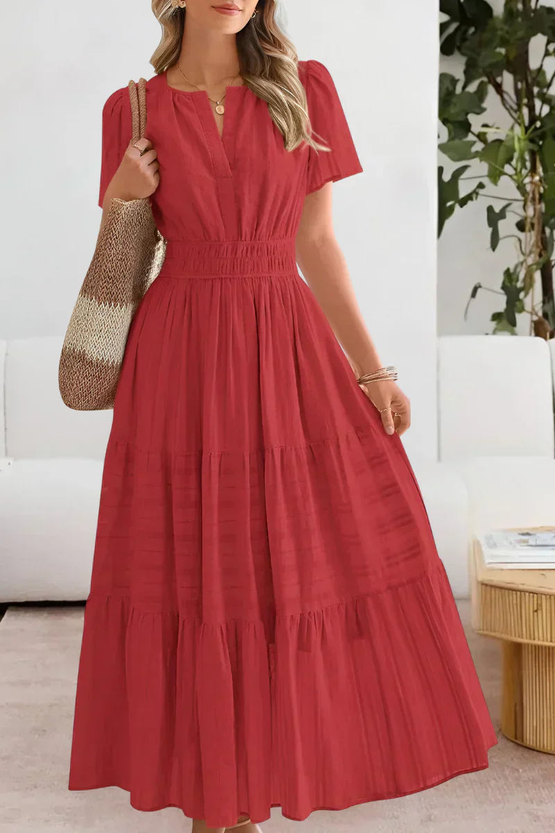 Emma | Robe maxi à taille froncée