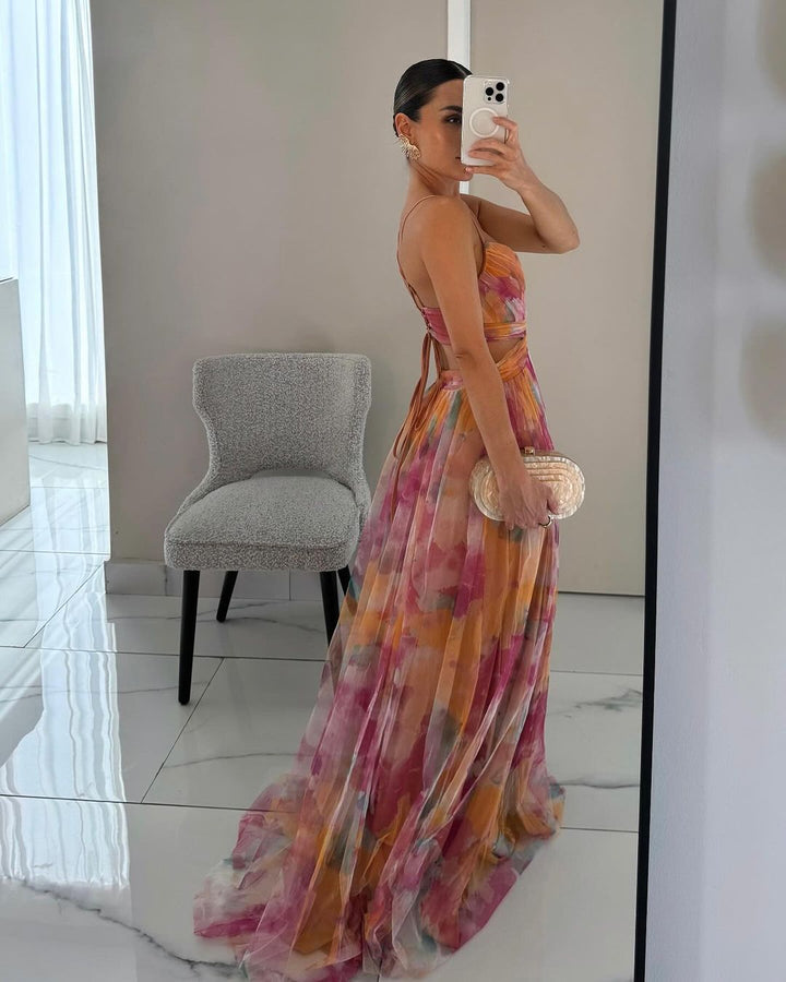 Clara | Ravissante robe longue à imprimé floral