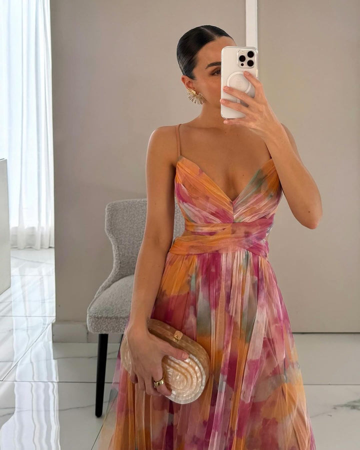 Clara | Ravissante robe longue à imprimé floral