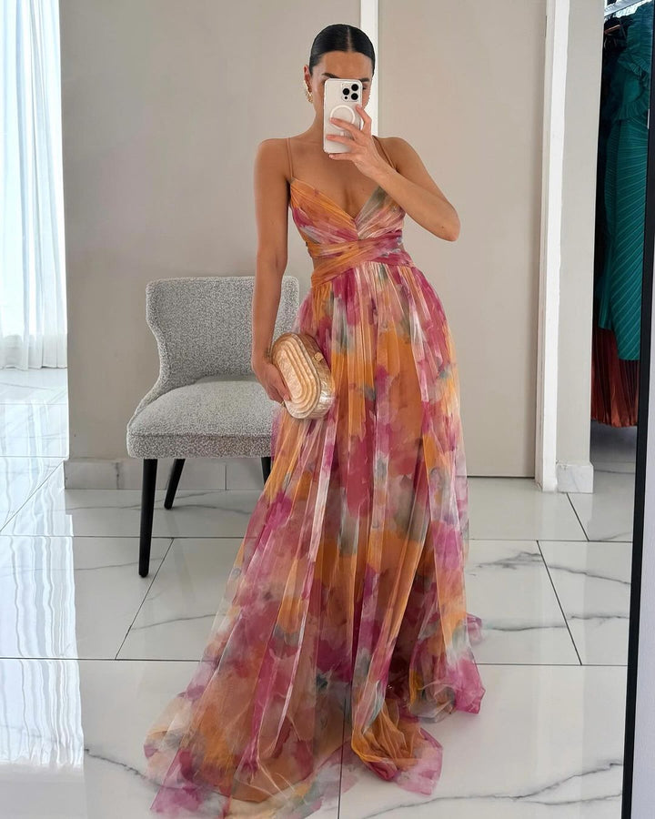 Clara | Ravissante robe longue à imprimé floral
