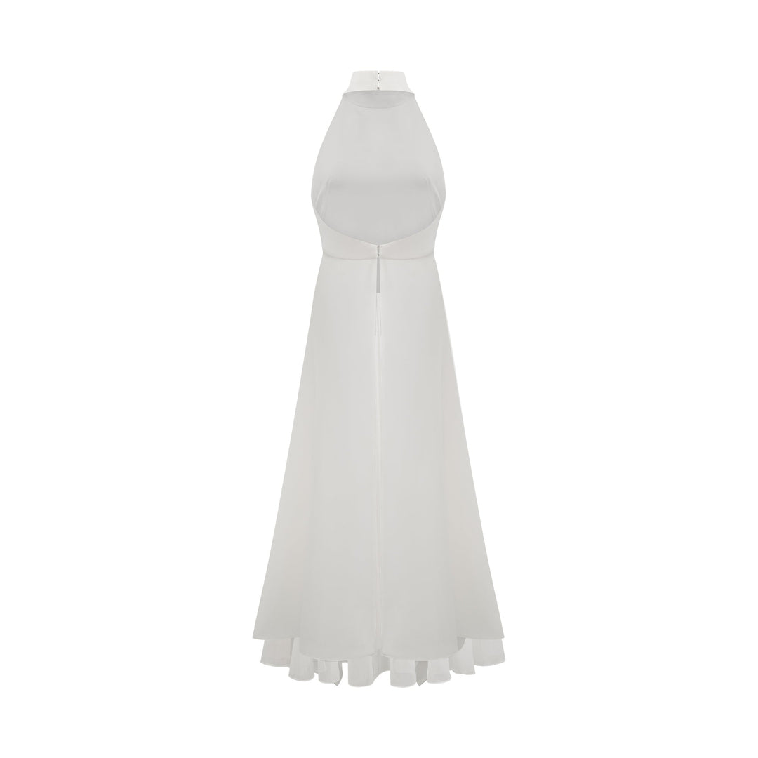 Inés | Robe longue à plusieurs épaisseurs encolure licou