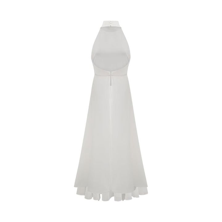 Inés | Robe longue à plusieurs épaisseurs encolure licou