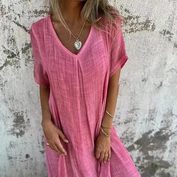 Marisol | Robe maxi ample avec décolleté en V et tombé fluide