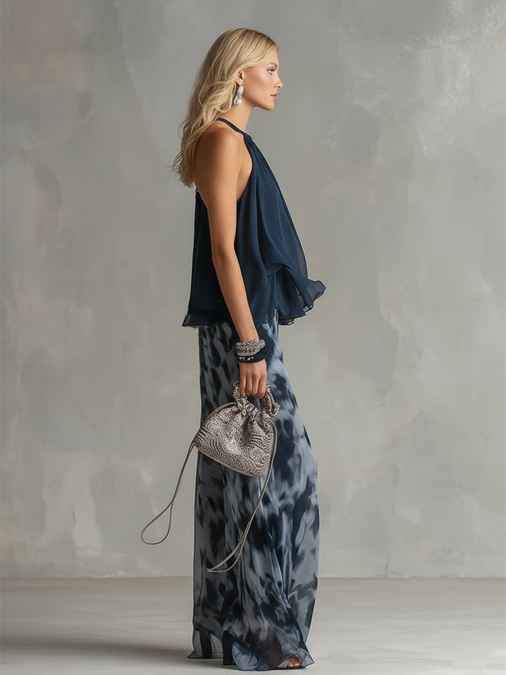Élise | Ensemble élégant et léger avec top fluide et pantalon large
