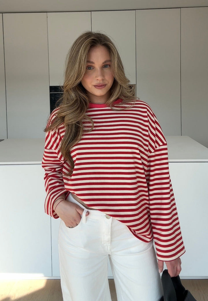 SOFT STRIPED LONGSLEEVE CHERRY