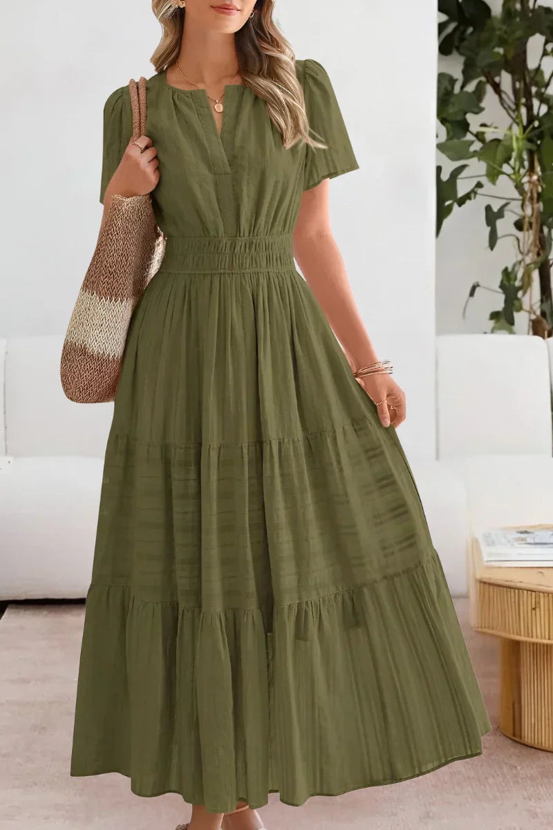 Emma | Robe maxi à taille froncée