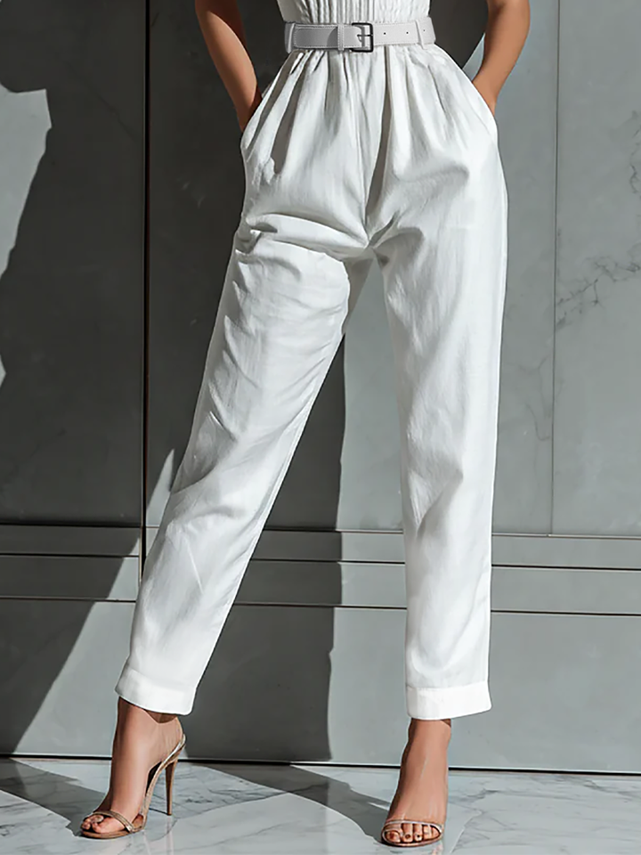 Manon - Combinaison large en mélange de coton et de lin