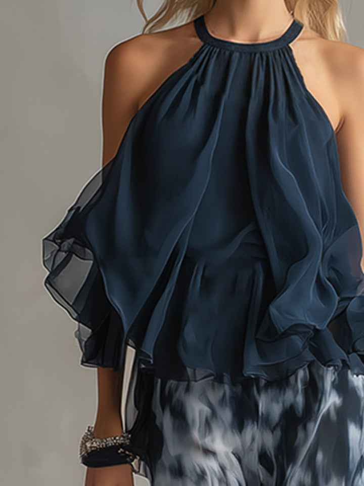 Élise | Ensemble élégant et léger avec top fluide et pantalon large