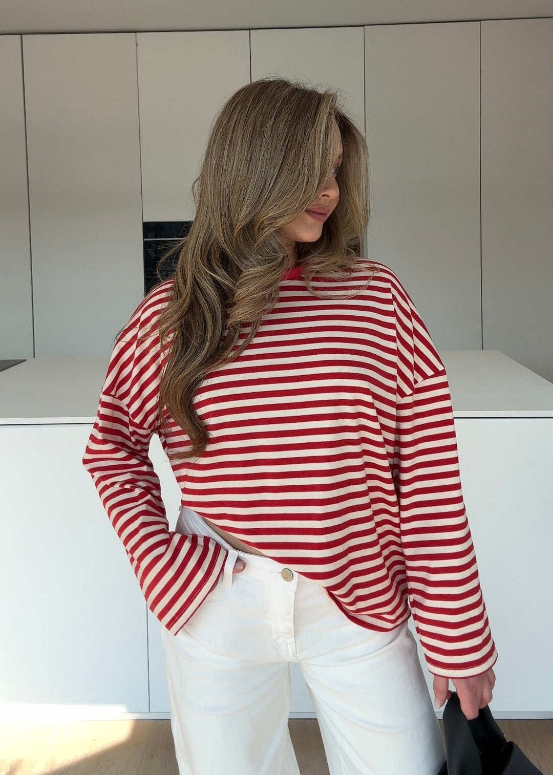 SOFT STRIPED LONGSLEEVE CHERRY