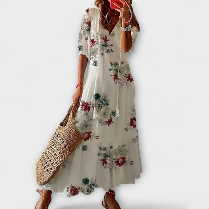 Anna – Robe d'été bohémienne pour femmes avec une silhouette fluide