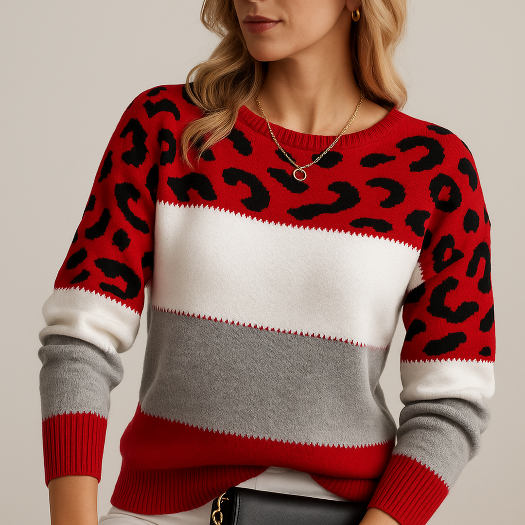 Maison Valmont | Pull Léopard Élégance