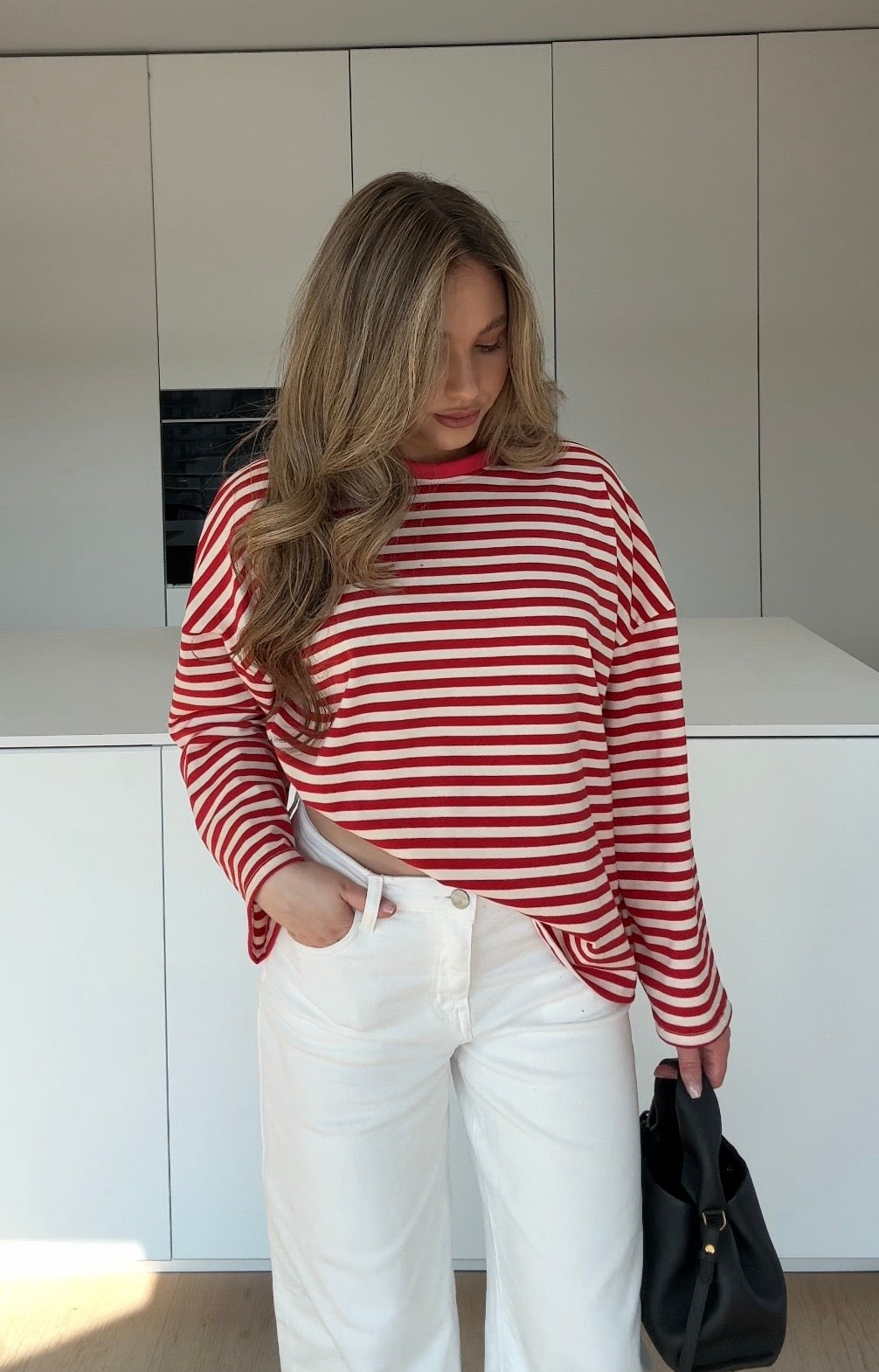 SOFT STRIPED LONGSLEEVE CHERRY