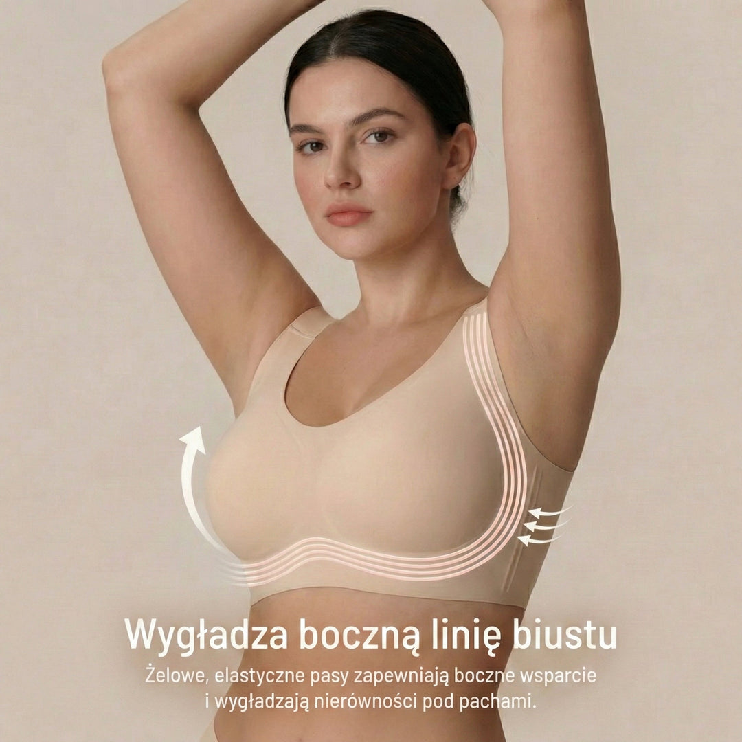 Soutien-gorge sans armatures avec maintien élastique