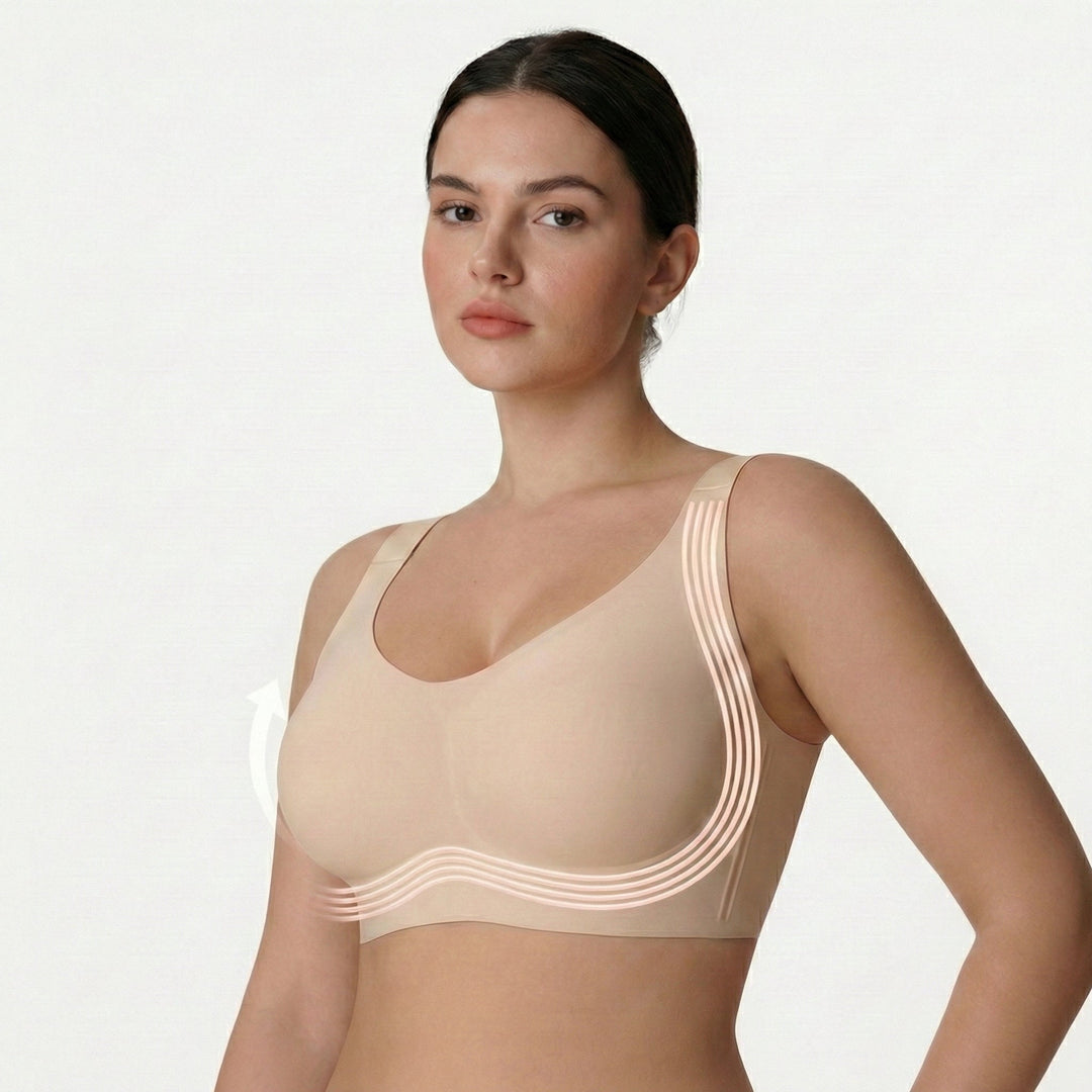 Soutien-gorge sans armatures avec maintien élastique