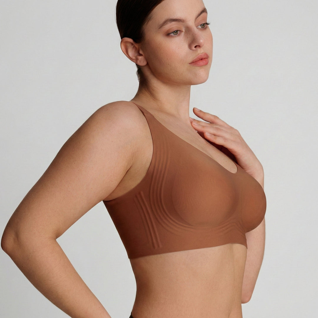 Soutien-gorge sans armatures avec maintien élastique
