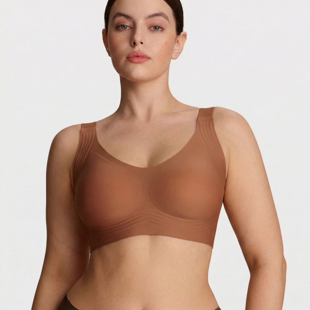 Soutien-gorge sans armatures avec maintien élastique