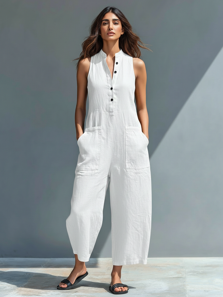 Brisa | Combinaison ample sans manches avec boutons frontaux