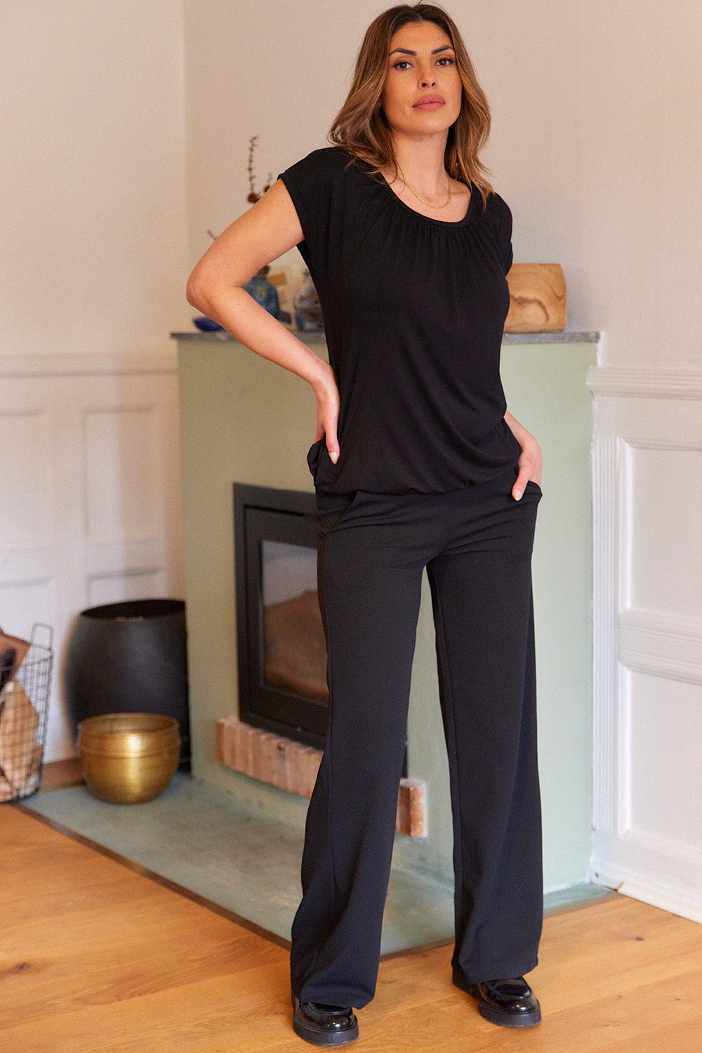 Freya Long Pants | Black | Bukser fra French Laundry