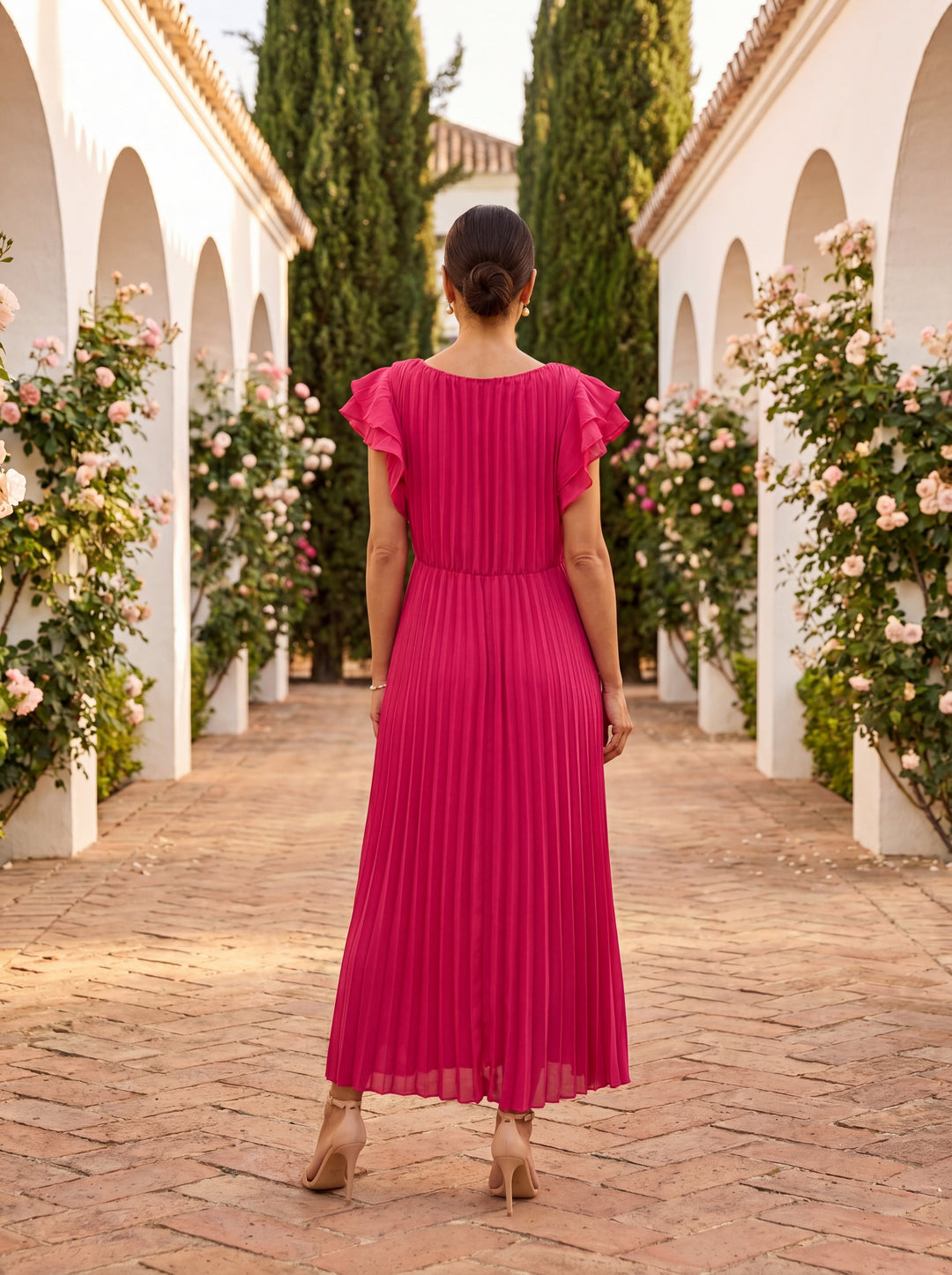 Paloma | Robe maxi plissée de gala