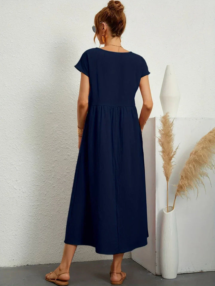 Catalina | Robe midi fluide en coton et soie