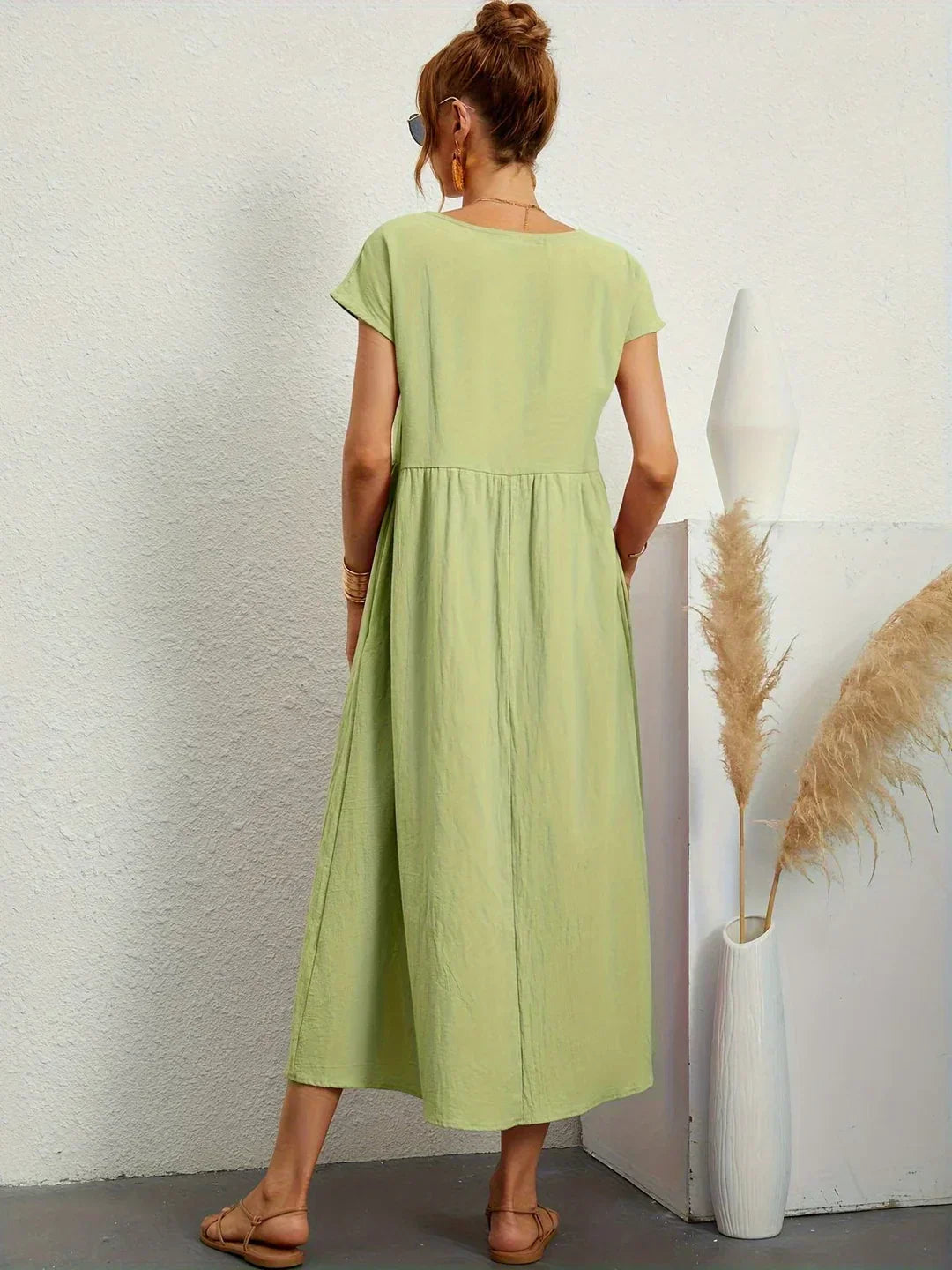 Catalina | Robe midi fluide en coton et soie