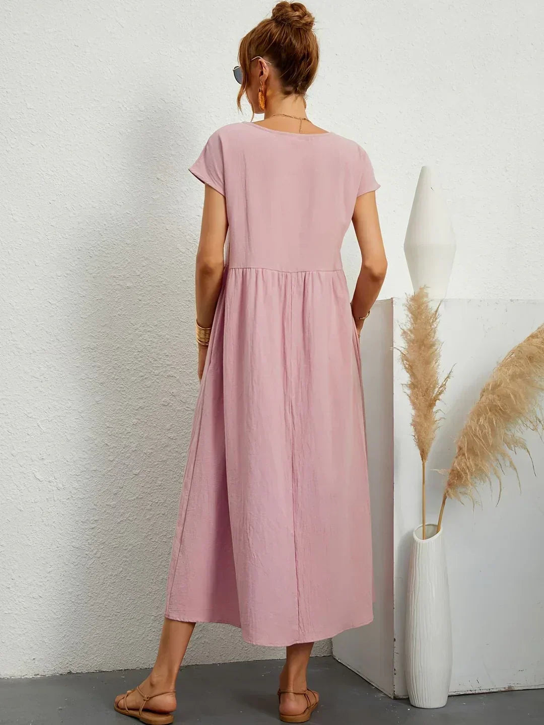 Catalina | Robe midi fluide en coton et soie