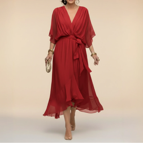 Monica - Robe à col en V
