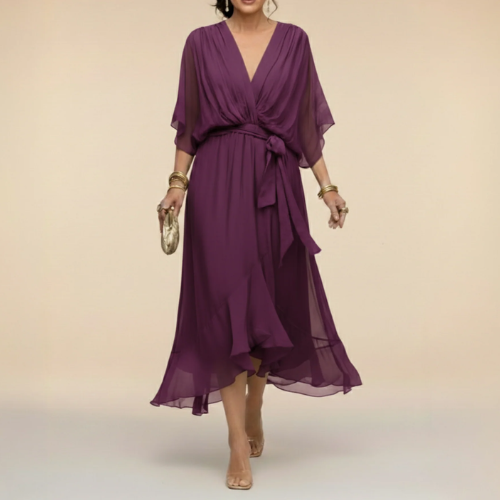 Monica - Robe à col en V