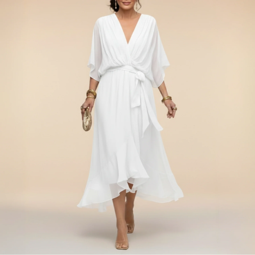 Monica - Robe à col en V