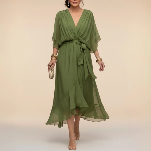 Monica - Robe à col en V