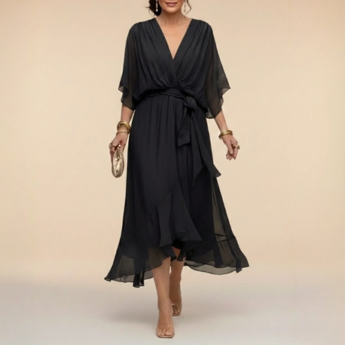 Monica - Robe à col en V