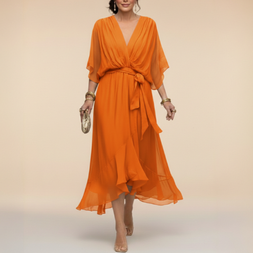 Monica - Robe à col en V