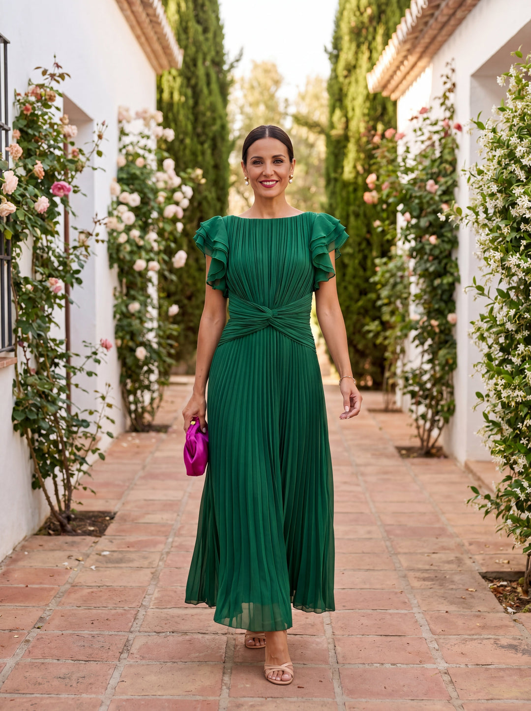 Paloma | Robe maxi plissée de gala