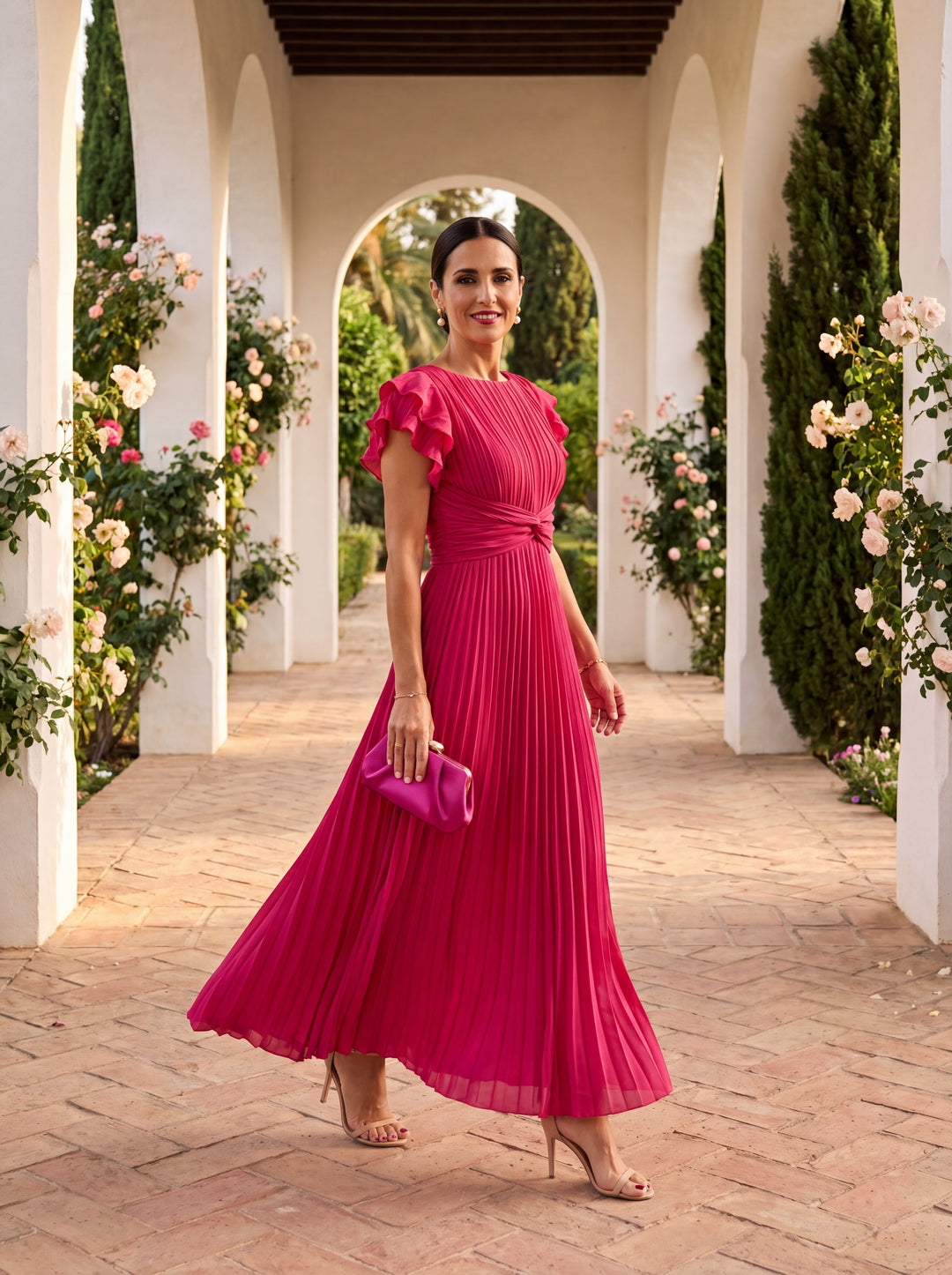 Paloma | Robe maxi plissée de gala