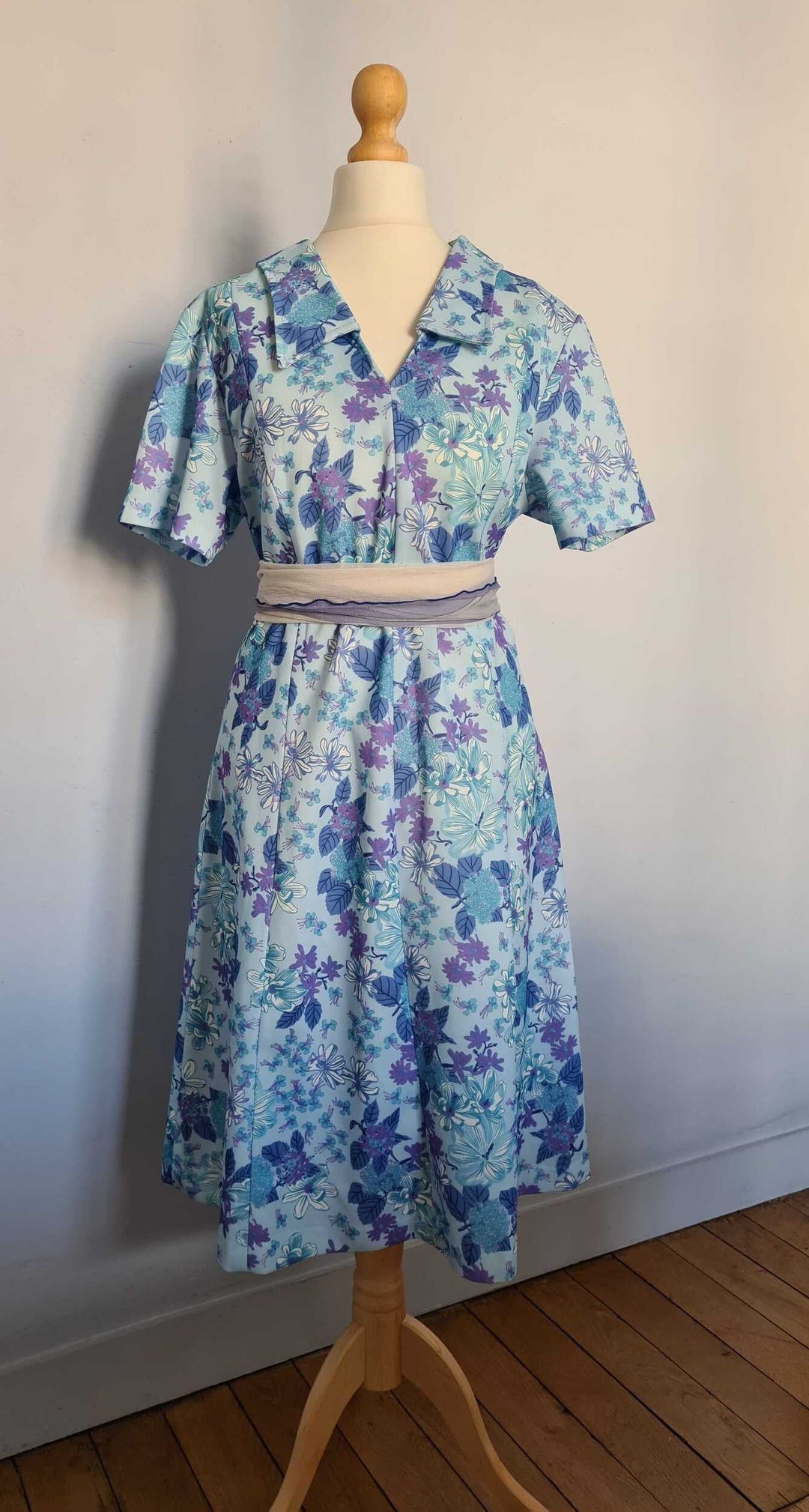 Robe trapèze à fleurs